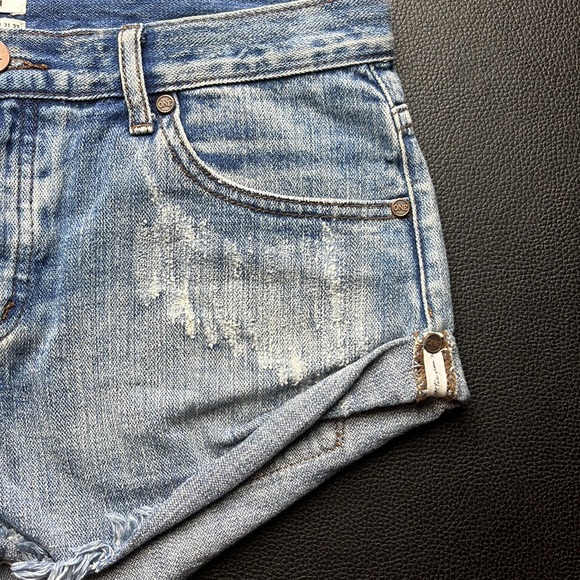 Medium Blue- One Teaspoon Distressed Shorts - Picture 8 of 9